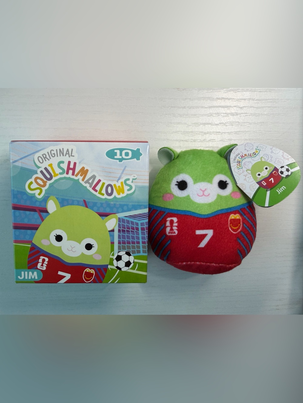 McDonalds Happy Meal toy Squishmallows #10 Jim FIFA Soccer Plush with Box